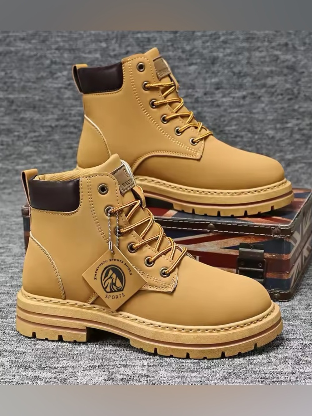 Plush Lined Lace-Up Winter Boots (44)